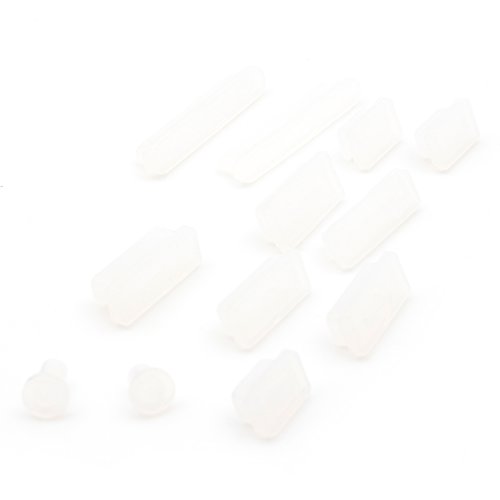 iProtect Staubschutz 12er Set Anti-Staub Abdeckung Stecker für Apple Macbook Air 11″ 13″ Macbook Pro Retina 13″ 15″ in Transparent - 4