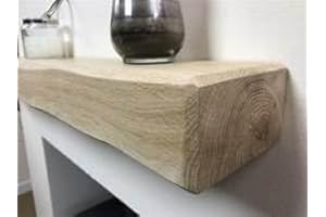 MY BRAND1 PLANED Oak Beams 4"x 8" 100mm x 200mm Mantle Fireplace Mantelpiece Lintel Air Dried Shelf Beam Mantel, Planed Only Air Dried Oak for Fireplace Mantle Beams (100mm Wide x 200mm High x 1500mm Long)