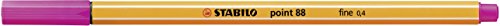 STABILO 8850-6 Fineliner – Point 88 – 50er Metalletui – 47Farben, 2x Blau, Rot, Schwarz - 3