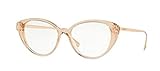 TRANSPARENT BROWN Versace 0VE3262B Monturas de gafas, Transparente Brown, 52 para Mujer