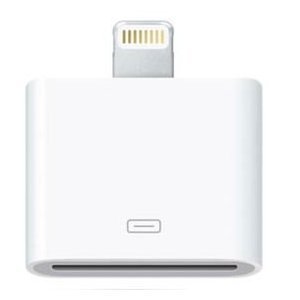 Original iProtect® Premium 30-polig auf 8 Pin iPhone Adapter Dockingstation für das Apple iPhone 5 5s 5c, iPhone 6 - Alter Apple Anschluss zu neuem Anschluss - in weiß