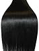 Supermodel Brand 22 inch Jet Black (Col 1). Full Head Clip in Human Hair Extensions. High quality Remy Hair!. 120g Weight