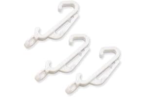 NEW EDGE BLINDS Plastic Sliding Curtain Track Hook Gliders In White (10 Pack)