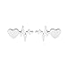 Produktbild Spenbroke Stylish 1Pair Heart Elektrokardiogramm Stud Earrings Heart Beat Ohrring Doctor Nurse Jewelry Geschenke(None Silvery)