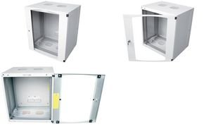 Preisvergleich Produktbild LogiLight 19 Zoll Wandgehäuse Zweiteilig 12HE (540x600 mm), Unmontiert, hellgrau