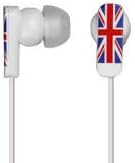 Union Jack Noise Isolation Earphones APPLE IPOD, IPHONE, BLACKBERRY, MP3 PLAYER, IPAD, PLAYBOOK, IPAD 2 BY I-BOOM