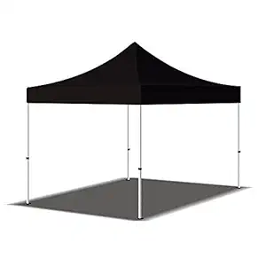 Invezo 10 x 10 ft / 3 x 3 mtr Gazebo Canopy Tent (33kgs Black) with Cover Bag - 2 mins Installation