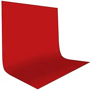 Boltove 8x9 Ft. Red Screen Backdrop Background Curtain Rod Pocket for Photography, Photoshoot, Product Photography,, Live Streaming, Zoom Meetings, VFX Editing, YouTube Video, FB Short Video, Instagram Reels