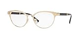  Versace 0VE1259Q Monturas de gafas, Pale Gold, 54 para Mujer