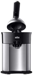 Braun CitrusQuick 7 - Spremiagrumi Elettrico con Leva, Spremi Arance da 160W con Antigoccia, Beccuccio per Bicchieri Alti, Parti Lavabili in Lavastoviglie, Nero (CJ7050BK)