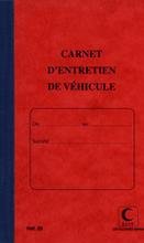 Elve Réf 28 Piqûre 32 pages carnet entretien du véhicule folioté de 1 à 15. Format 21x13cm Couleur Aléatoire