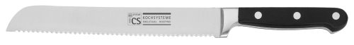 Brotmesser "PREMIUM" 20,0 cm, geschmiedetes Messer aus rostfreiem Stahl mit ergonomisch geformtem Griff, CS-Systeme