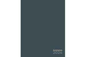 Agenda settimanale 2024: La settimana su una doppia pagina, formato grande, italiano, copertura grigia