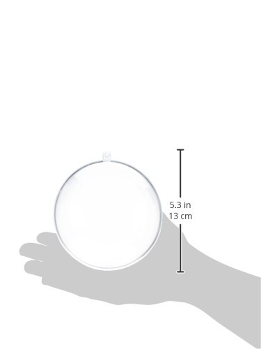 RAYHER 39469800 Plastik-Kugel 2tlg., 12cm Ø, Set 4Stück, Kristall, Plastik, 1.2 x 1.2 x 2.1 cm - 2