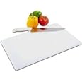 Kuber Industries Plastic Chopping Cutting Board, 40 X 25cm, White, Standard (CBRD09)