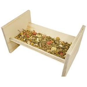 Elmato 12808 Futtertrog Holz ca. 19x12x10 cm