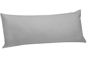 AIMANE® Long Bolster Pillowcase Cover - Body Pillow Neck Support - Orthopaedic Bolster Pillowcase Cover Nursing Pregnancy Support Long Pillowcases (Double 4.6FT, Light Grey)