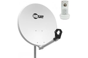 Pack HDSAT Parabole Satellite Acier 60cm + LNB Single HD 4K