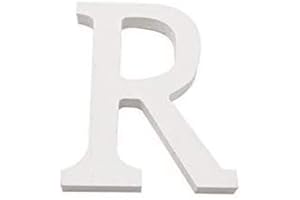 CABLEPELADO - Lettera R in legno, 11 cm, decorazione fai da te, personalizzabile, 3D, fondo bianco