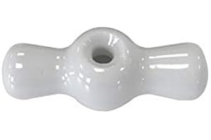 Fontini 30967171 Rechange Nœud rotatif Garby en porcelaine blanche avec vis patiné