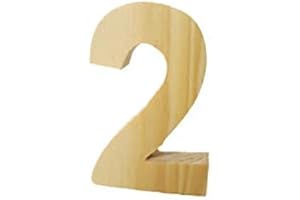 PAINT IT EASY 3D Holzzahl 2, 8cm extrastark