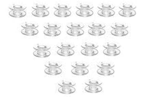 BESTMALL CO., LTD 20 Clear Bobbins for Domestic Sewing Machines - Will Fit Brother, Toyota, Janome + More Machines