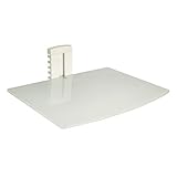 Tragkraft: 8kg Design DVD/Bluray-Player Glas Halterung / Halter für Wandmontage  Wandhalter / Wandregal, Wandhalterung / AV-Rack  in weiss