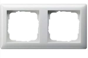 KIDSNADO GIRA System 55 Standard E2, Reinweiß glänzend, Steckdose Schalter Rahmen Wippe (021203 Rahmen 2-fach, 1 Stück)