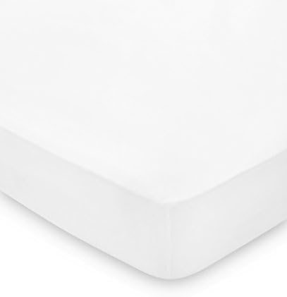 Peacock Blue Hotel 300TC Plain Dye Fitted Sheet, White, King
