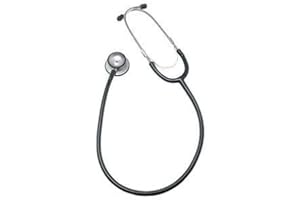 Riester - Stetoscopio Duplex con padiglione dofono in alluminio leggero galvanizzato, con anelli di protezione anti-freddo, per adulti, per uso lavorativo e ospedaliero, colore grigio ardesia, 51301