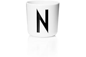 design letters Eco Cup Blanco (A-Z) | Regalos para Niños | Vasos Aprendizaje Bebe y Niños 6+ meses| Vaso de Entrenamiento | Vasos Niños BPA, BPS sin | Vasos Bebe Apto para Lavavajillas, 175 Ml