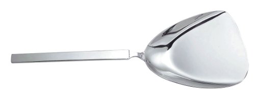 Alessi "Dry", Risottoservierlöffel aus Edelstahl Glänzend Poliert mit Mattiertem Griff