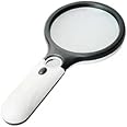 URBAN BOX 3 LED Light 3X & 45x Handheld Magnifier, Reading Magnifying Glass Lens Jewelry Loupe, Book and Newspaper Reading, Insect and Hobby Observation, Classroom Science Magnifier Glass with Light