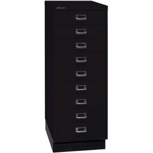Preisvergleich Produktbild Bisley Schubladenschrank MultiDrawer 39er Serie Sockel A3 9 Schubladen schwarz