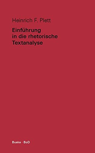 Einführung in die rhetorische Textanalyse
