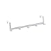 Produktbild Coat Rack QIN WNQ Wandgarderobe, Türhaken, Punch-Free Lagerregal, 5 Haken A+