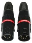 Accu Cable 5 Pin DMX Terminal Resistor Cable Set - Black