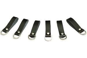 CONNELL OF SHEFFIELD Lanyard Loops for Black Leather Belts - 6 Pack - Tool Tethers