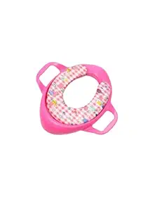 My Toys Soft-Padded, Light Weight & Cushioned Kids Potty Seat with Handles, Ready to use Training Toilet Seat for Kids, Boys and Girls (PS) (Pink)