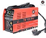 TM 131 PVC - Soldadora Inverter MMA, electrodo de 130 A, maletín de PVC y...