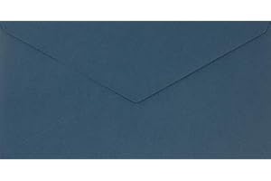 Netuno 25 Long Blue Coloured envelopes DIN DL 110x220mm 4.33x8.66 inches 115gsm Sirio Color Blu gummed Pointed Flap no Window for Wedding Invitations Christmas Greeting Cards Letter brochure leaflets
