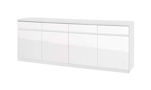 Preisvergleich Produktbild Movian Atran Große Kommode, Hochglanzweiß