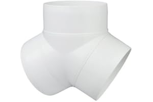 Blauberg UK Blauberg-44950-A 4" 100mm Y Ducting Piece for Ventilation and Extractor Fans, White