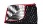 Black white dotty baby blanket