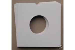 PANMER Pack of 25 - 7" White Card Record Sleeves / Masterbags