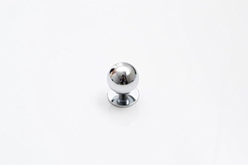 High Quality design furniture knob, cabinet knob, metal in shiny chrome, DM 20 mm, H 26 mm