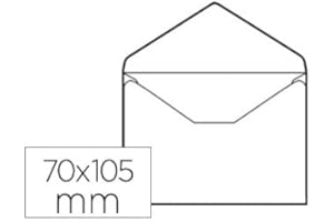 Sobre liderpapel n.0 blanco tarjeta de visita 70x105mm engomado caja de 100 unidades