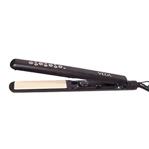 VEGA Keratin Glow Hair Straightener With Keratin-Infused Floating Plates (VHSH-20), Black