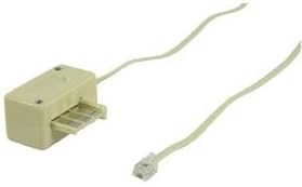 RJ11/6P4C - Cable with PTT Adapter Plug and Modular Connector Plug, 10 m, Ivory