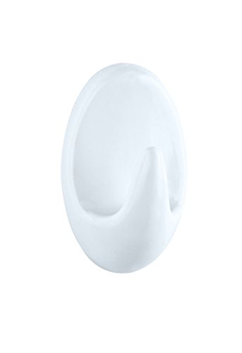 WENKO 4460030100 Strip-it® Liliput-Haken Weiß - 3er Set, Kunststoff, 2.5 x 4 x 2 cm, Weiß